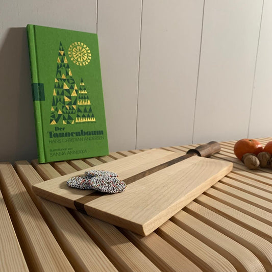 Schneidebrett - Nussbaum/ Ahorn